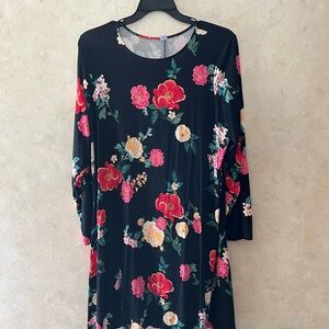 Old Navy Black Floral Dress